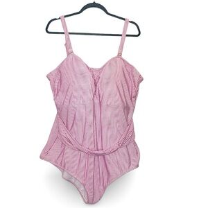 Penbrooke Pink Stripe One-Piece Swimsuit